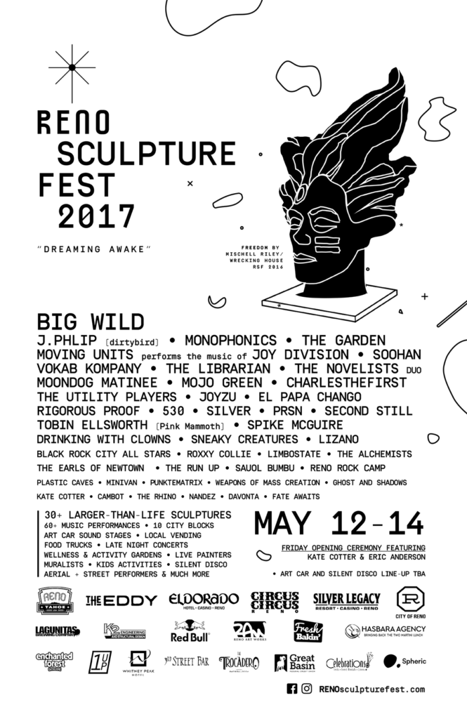 First Lineup Announcement for Reno Sculpture Fest 2017